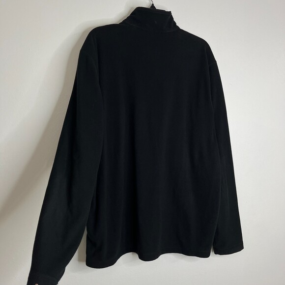 Eddie Bauer Men's Fleece 1/4 Zip Pullover Black Sweater Sz TL Large Tall - Picture 3 of 9